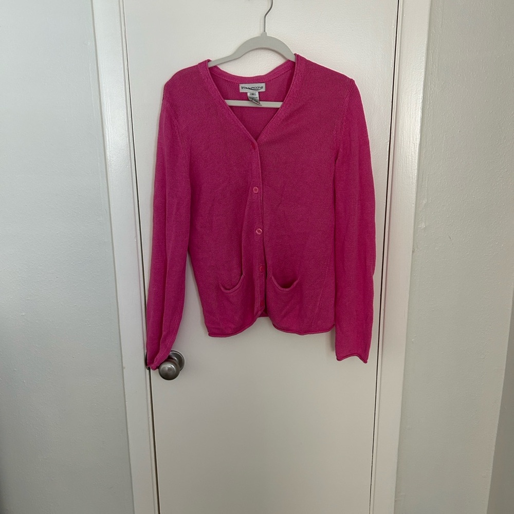 Evan Picone Vibrant Pink Cardigan